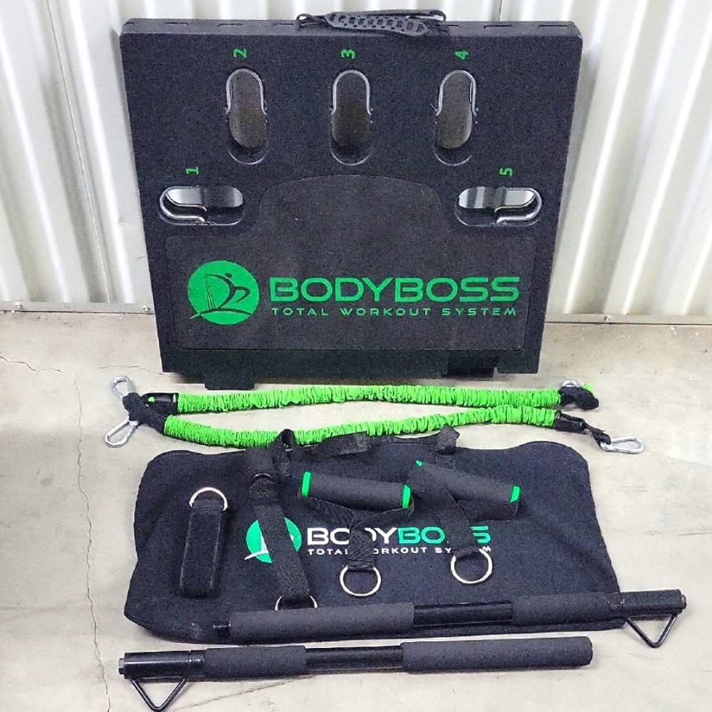 BodyBoss Total Workout System in Black and Green.